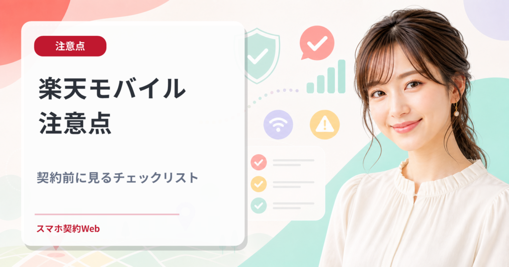 楽天モバイル注意点 契約前に見るチェックリスト